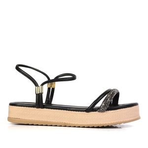 SANDALIAS PLATAFORMA CASUAL CRISS NEGRO - DAMA