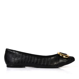 BALLERINAS CASUAL LAUREL NEGRO - DAMA