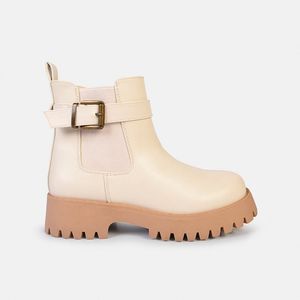 NIÑA BOTAS-BOTINES IZZIE BEIGE - INFANTIL